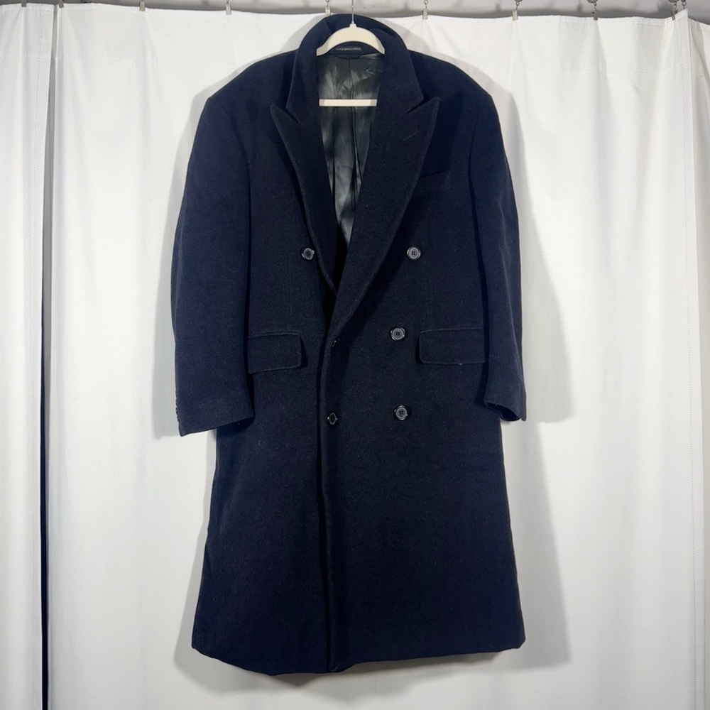 Vintage Bill Blass Men’s Wool Overcoat - Picture 3 of 8